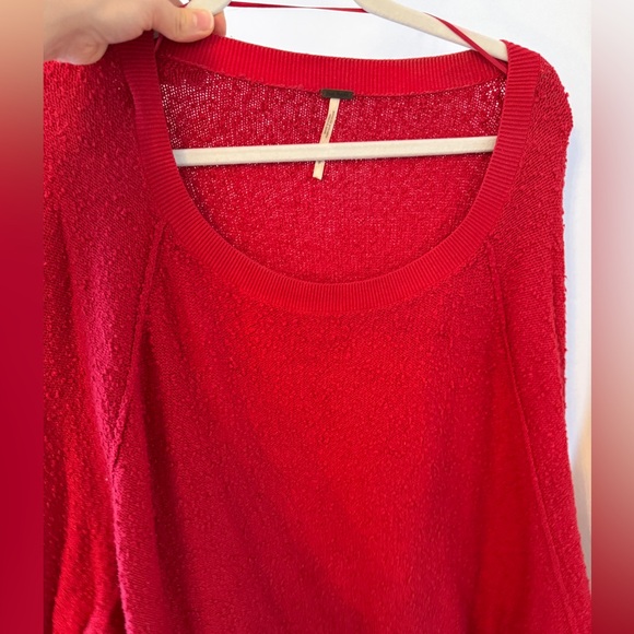 Red Knit Sweater (found my friend by free people) - Picture 2 of 3